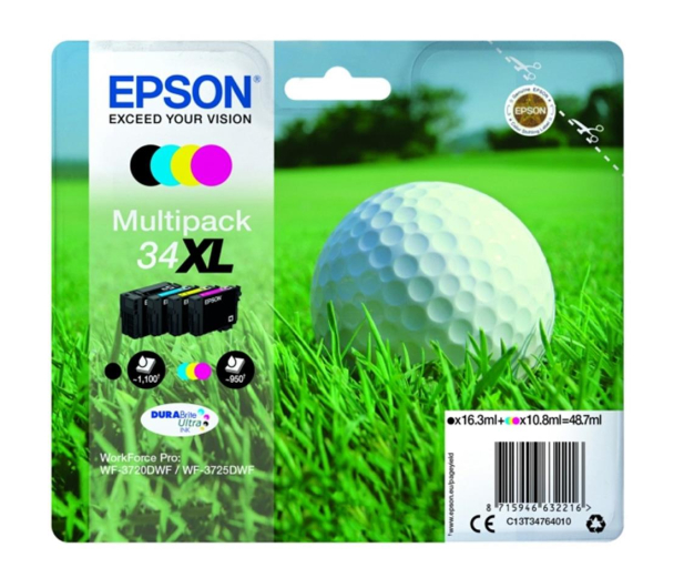 EPSON 34XLBKCMY Multipack-4 XL C13T34764010 - 401026 - zdjęcie